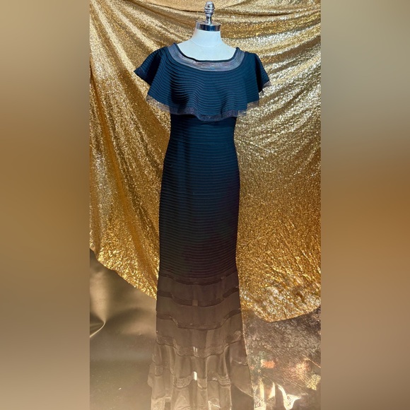 New Years Eve Gown Tadashi Shoji Elegant Black Garment - Picture 5 of 10